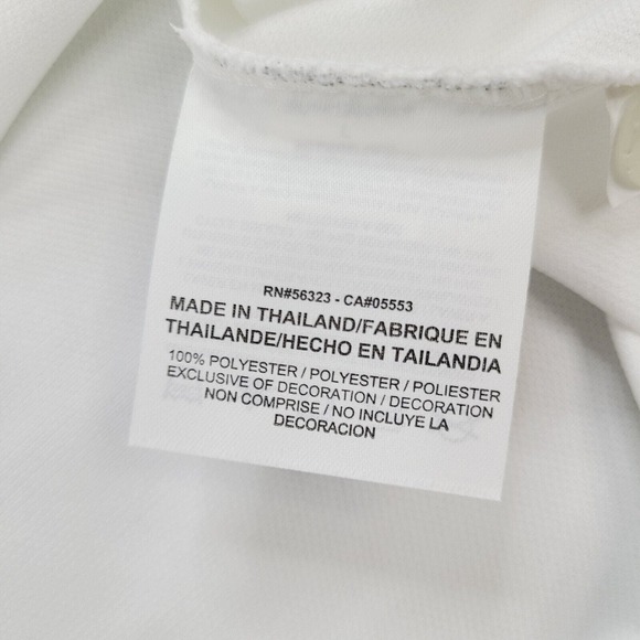 Nike Polo Shirt Mens Large White Dri-Fit Golf Swoosh Coral Gables Hospital Logo - Picture 15 of 15
